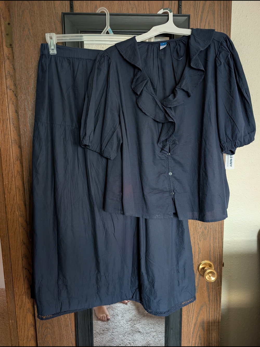 Old Navy Navy Ruffle-Trim Maxi Skirt Set